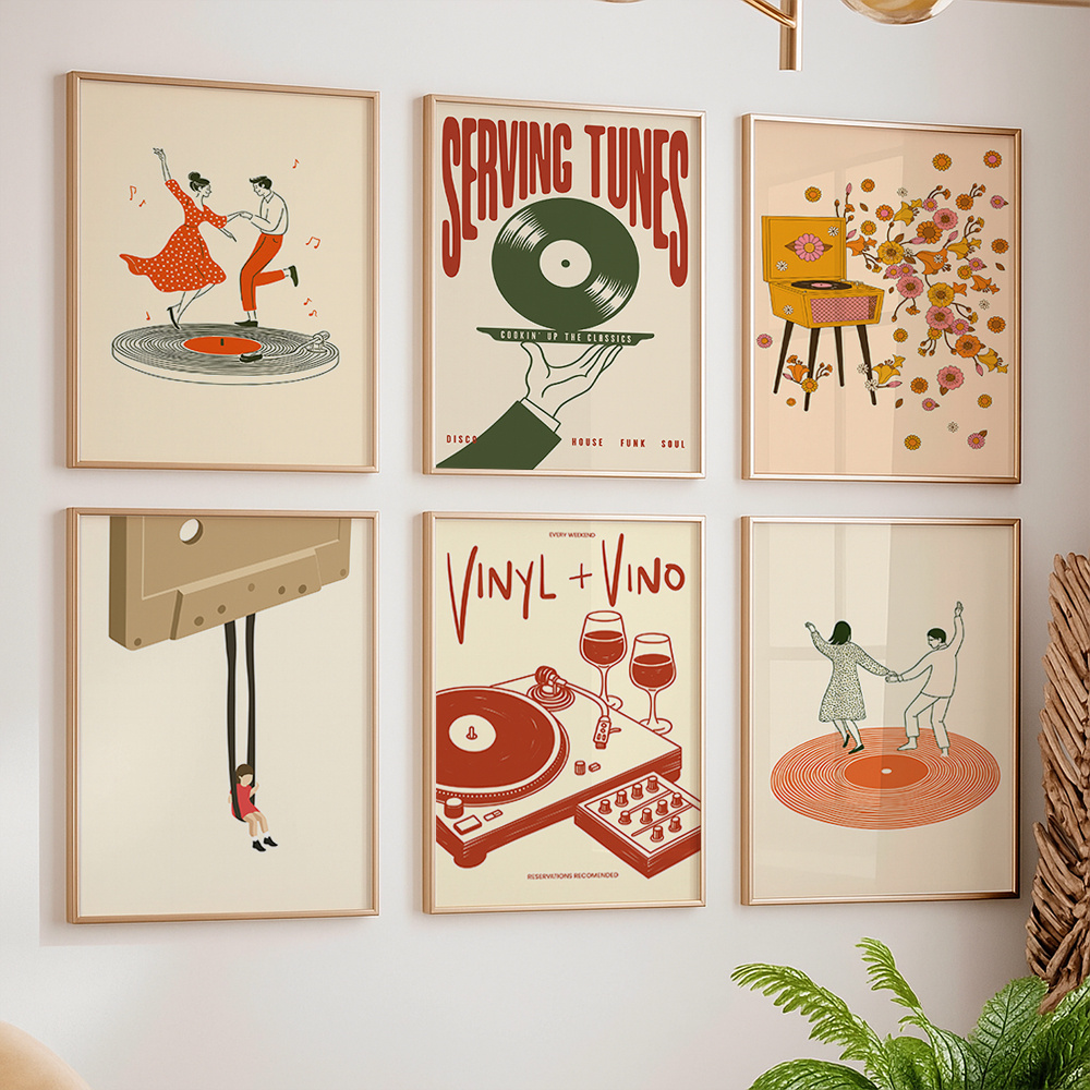 Office Furniture Design - Poster su Tela Vintage con Tema