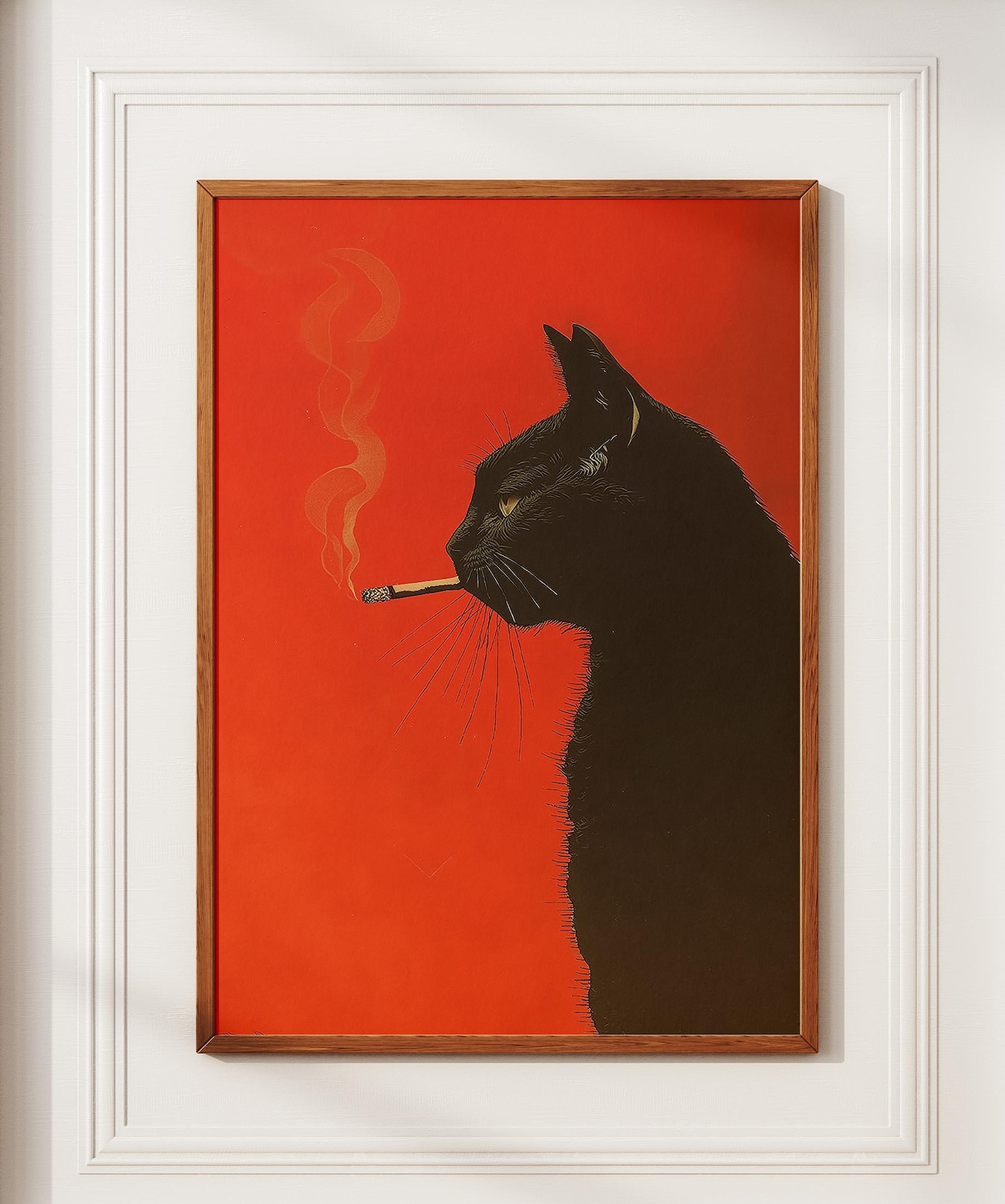 Office Furniture Design - Stampa su tela vintage con gatto